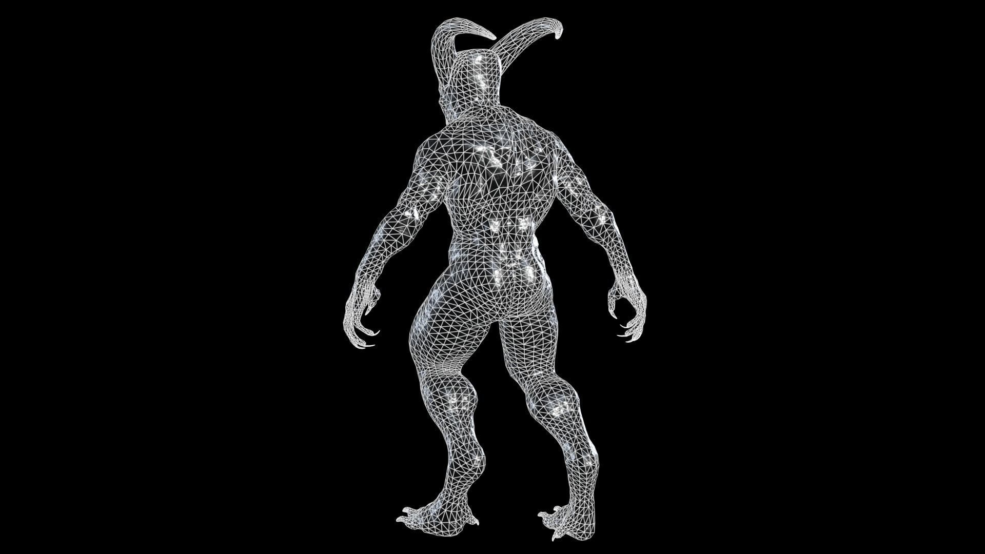 Hunter Demon Low-poly 3D model_17