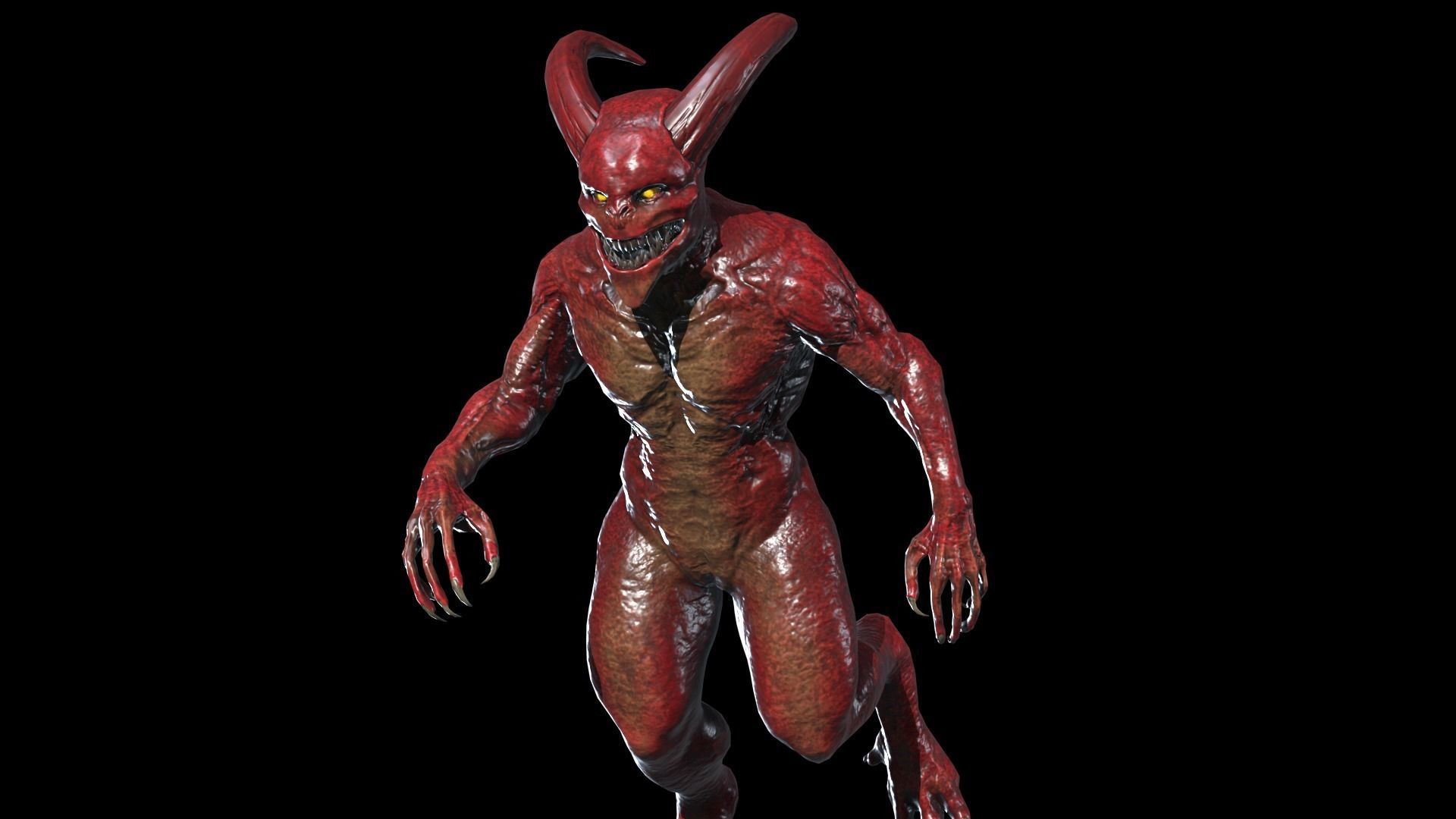 Hunter Demon Low-poly 3D model_8
