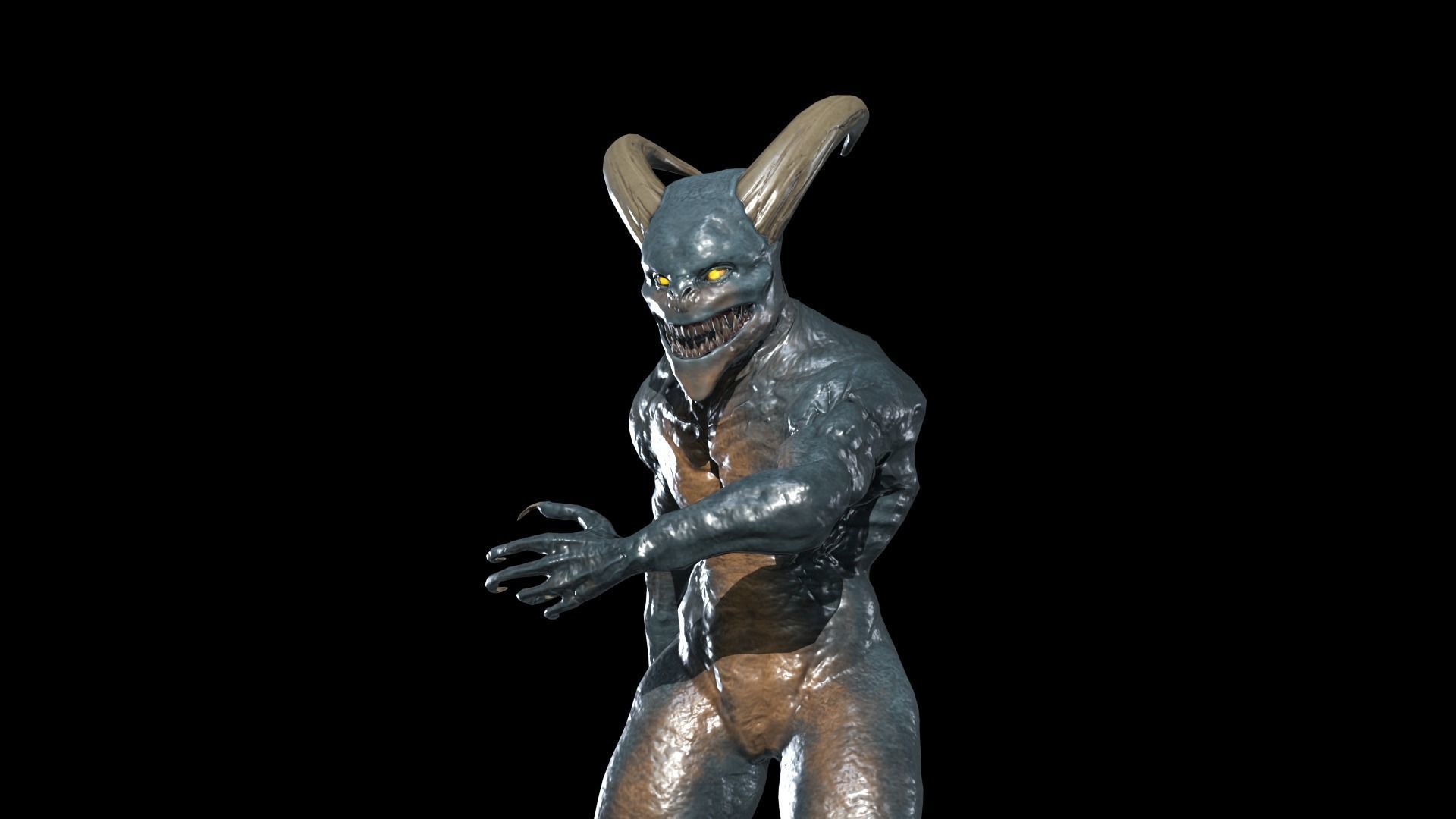 Hunter Demon Low-poly 3D model_11