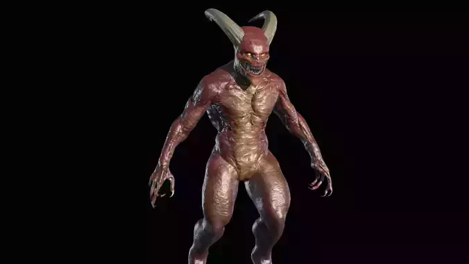 Hunter Demon Low-poly 3D model