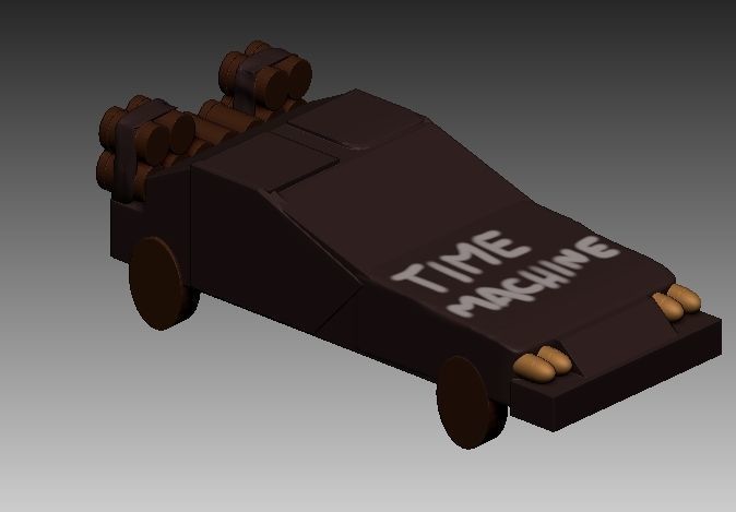 TIME MACHINE 1885 BACK TO THE FUTURE 3D print model_1