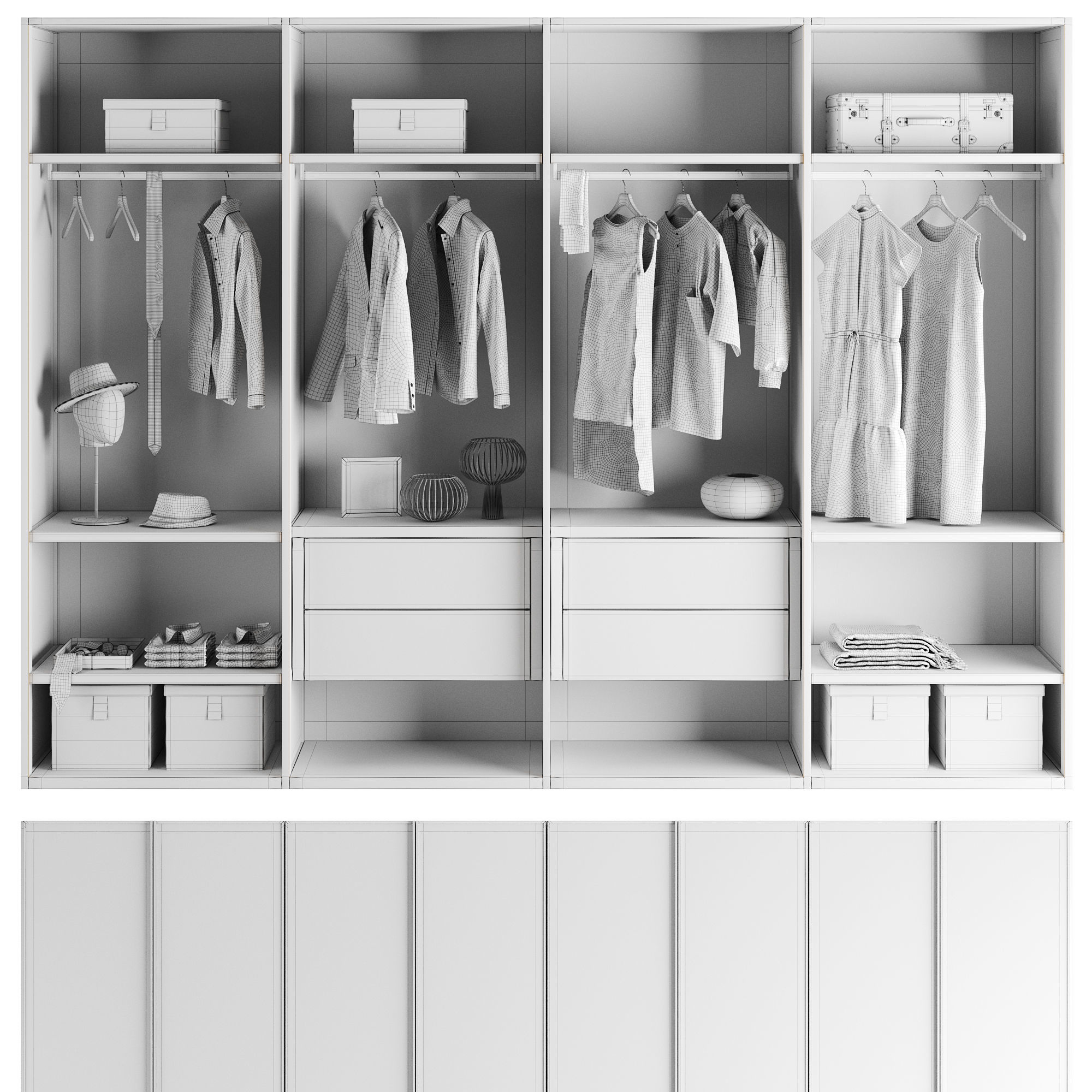 Tumodei Cristal Wardrobe 3D model_6