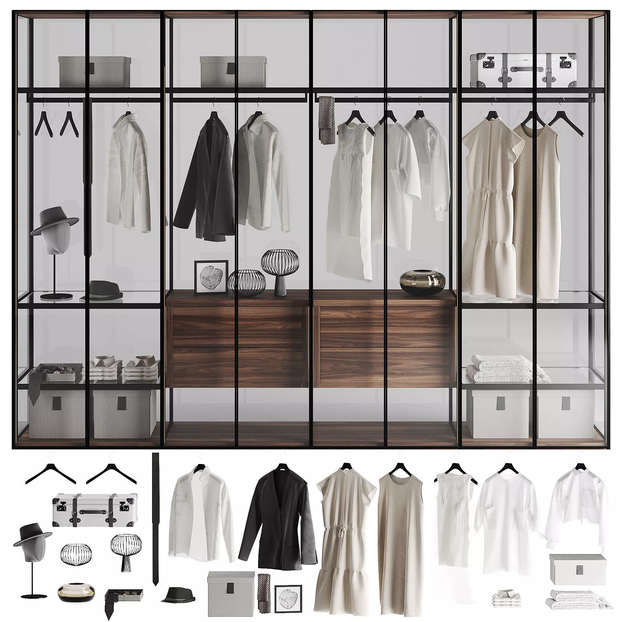 Tumodei Cristal Wardrobe 3D model_0