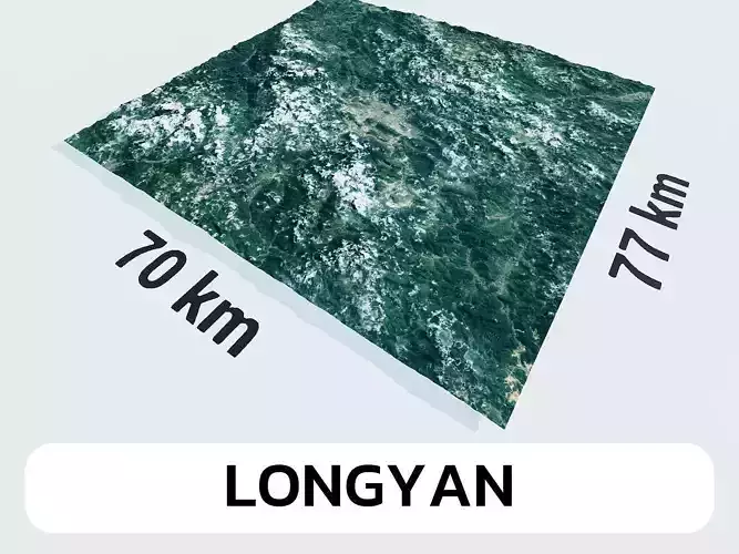 Longyan China City Landscape 3D Model 3D model Longyan China City Landscape 3D Model 3D model