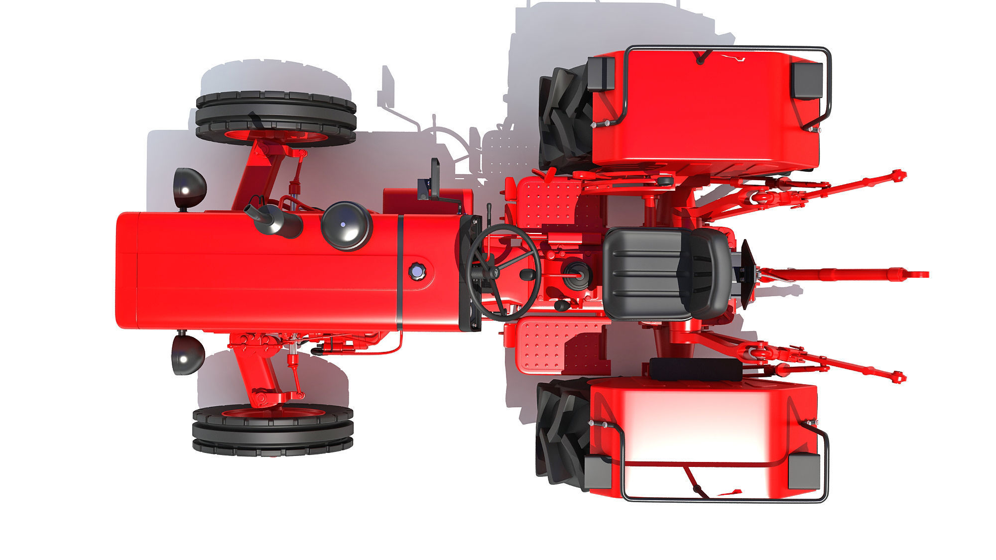 Mahindra Farm Tractor 3D model_11