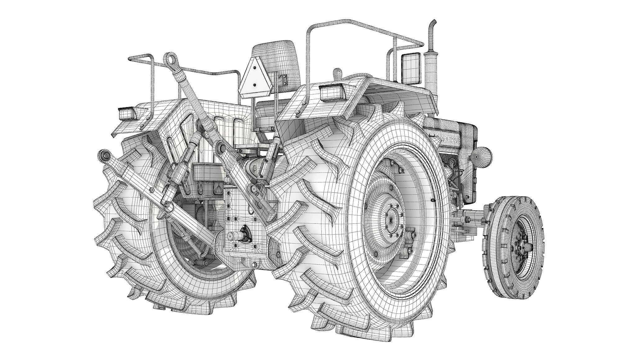 Mahindra Farm Tractor 3D model_18