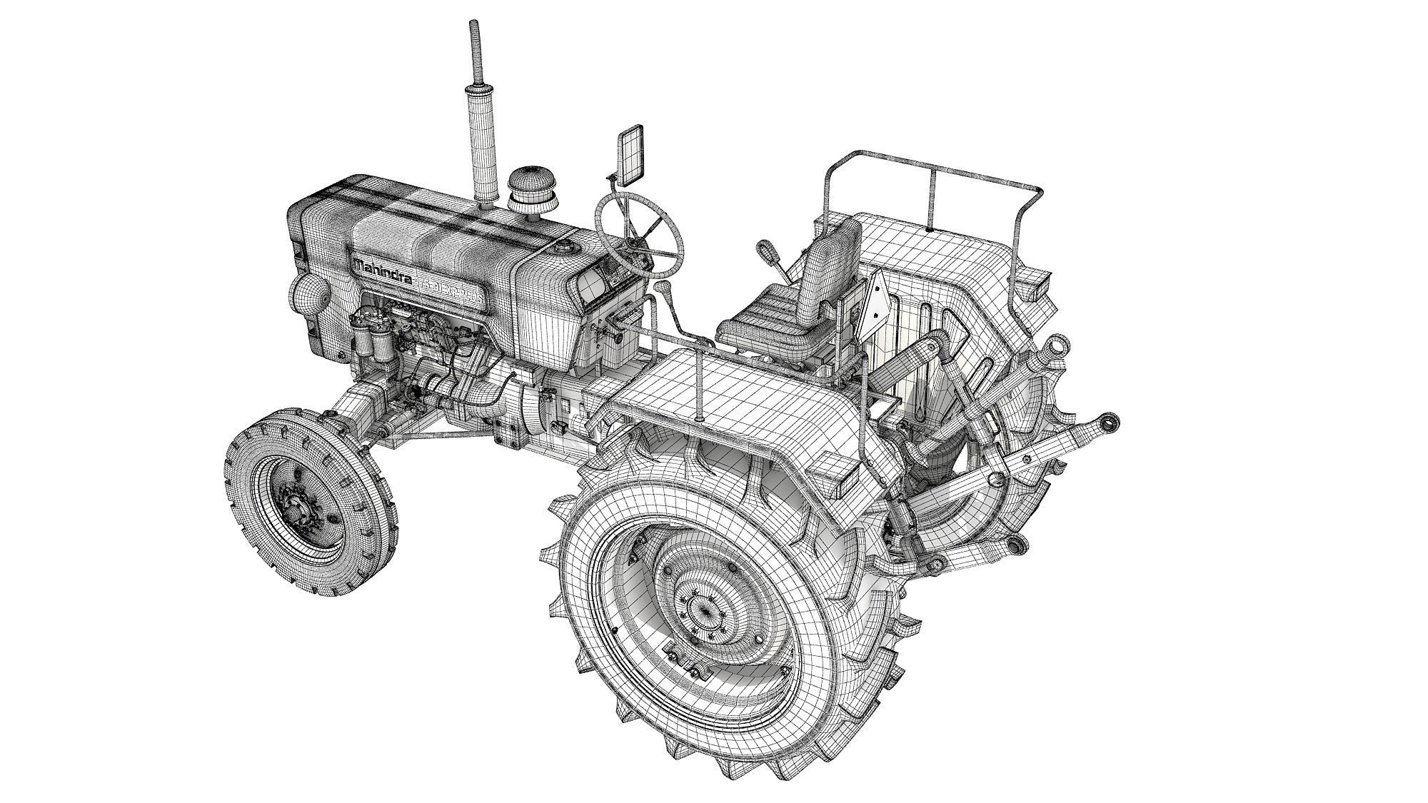 Mahindra Farm Tractor 3D model_17