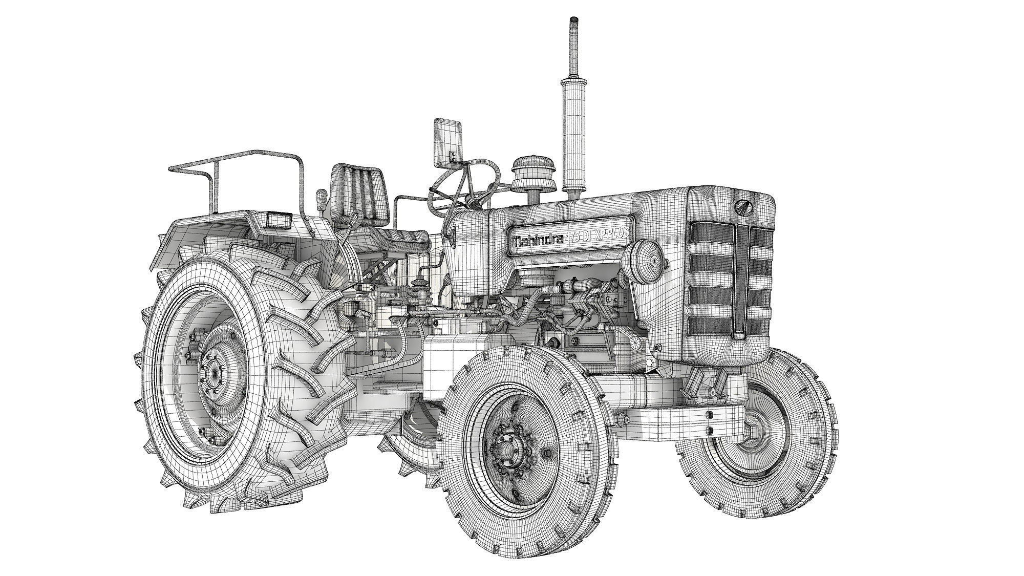 Mahindra Farm Tractor 3D model_19