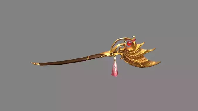 Gold hairpin - head decoration