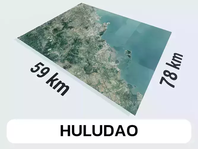 Huludao China City Landscape 3D Model