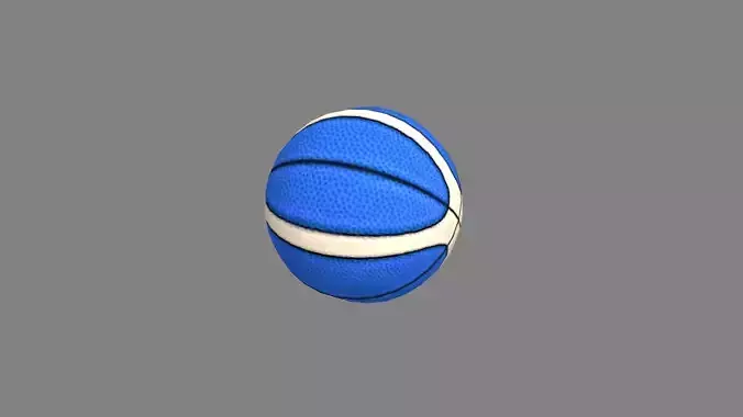 Cartoon basketball - blue