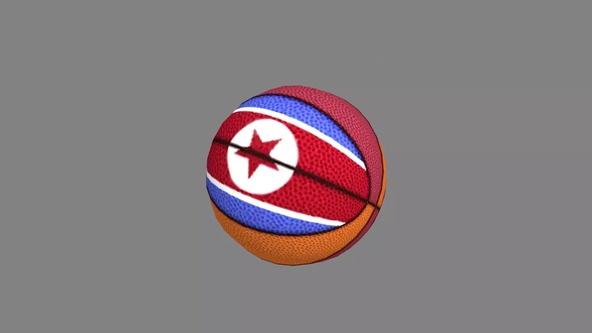 Cartoon basketball - star Low-poly 3D model