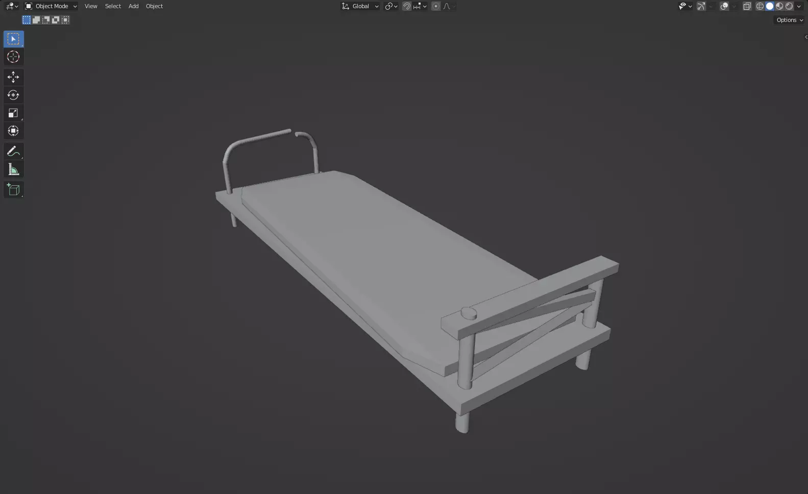 a bed for a room 3D print model_0
