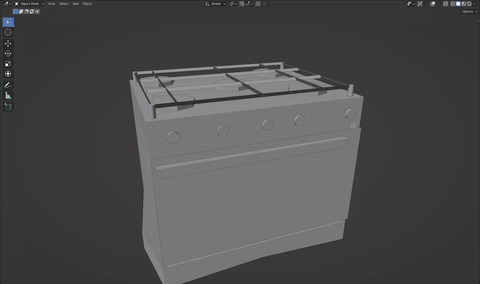 gas stove for the kitchen 3D print model