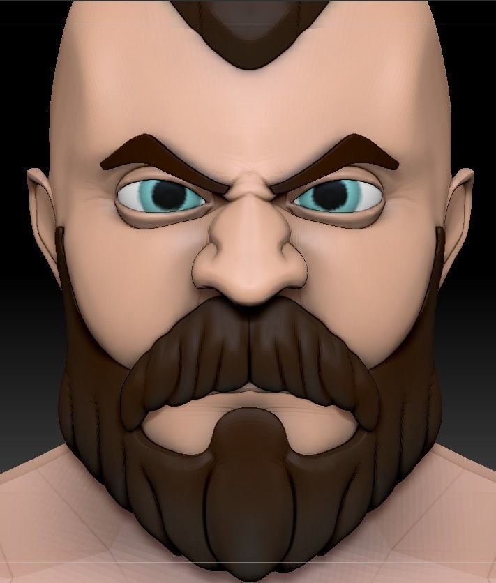 King Harald - Viking Chieftan Mobile Game Ready Model Free low-poly 3D model_3