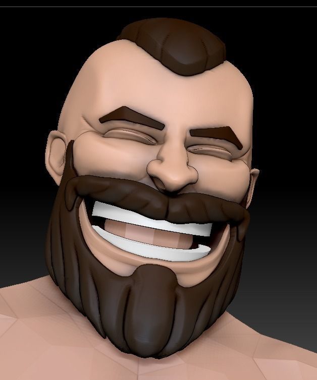 King Harald - Viking Chieftan Mobile Game Ready Model Free low-poly 3D model_4