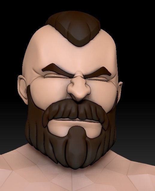 King Harald - Viking Chieftan Mobile Game Ready Model Free low-poly 3D model_8