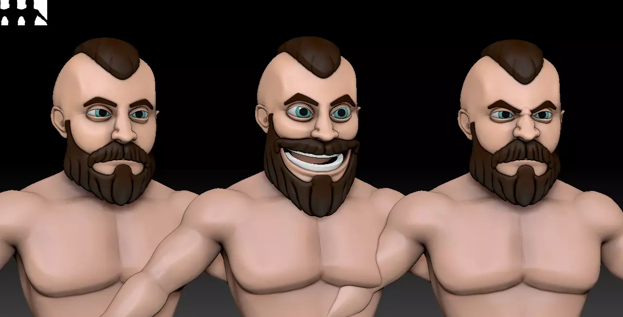 King Harald - Viking Chieftan Mobile Game Ready Model Free low-poly 3D model_0