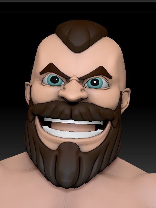 King Harald - Viking Chieftan Mobile Game Ready Model Free low-poly 3D model_7