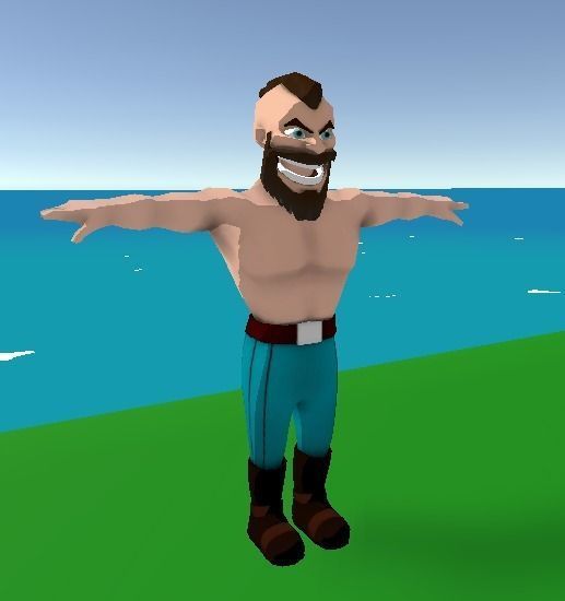 King Harald - Viking Chieftan Mobile Game Ready Model Free low-poly 3D model_12