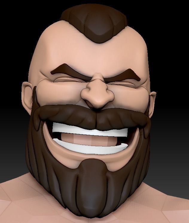 King Harald - Viking Chieftan Mobile Game Ready Model Free low-poly 3D model_5