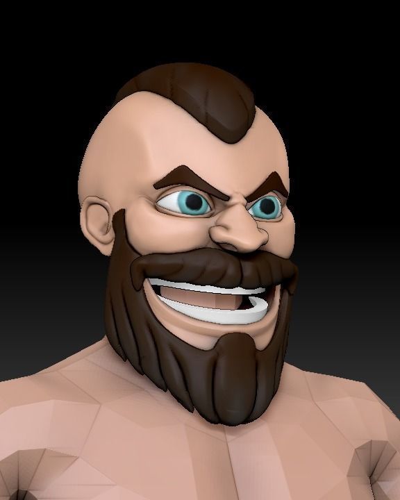 King Harald - Viking Chieftan Mobile Game Ready Model Free low-poly 3D model_2