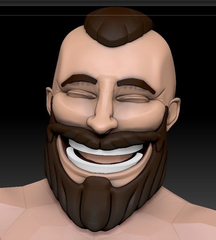 King Harald - Viking Chieftan Mobile Game Ready Model Free low-poly 3D model_6