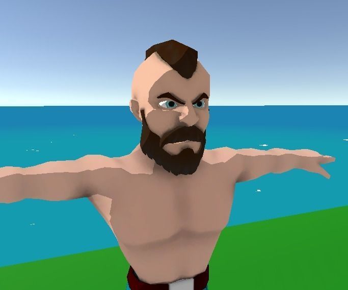 King Harald - Viking Chieftan Mobile Game Ready Model Free low-poly 3D model_13