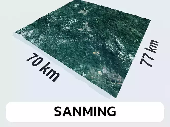 Sanming China City Landscape 3D Model