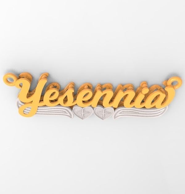 yasenniya name plate  3D print model_8