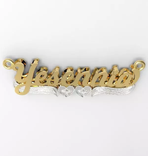 yasenniya name plate  3D print model_0