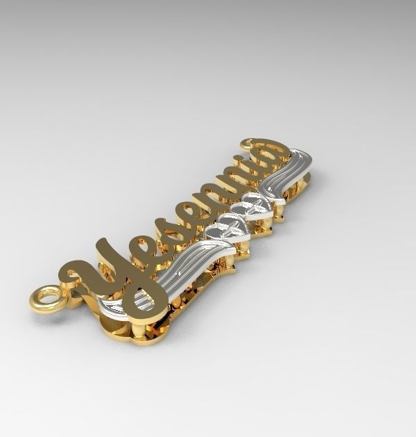 yasenniya name plate  3D print model_4