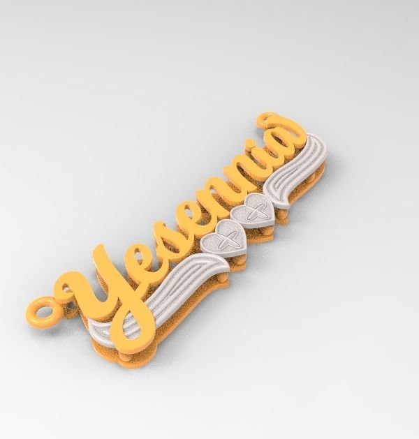 yasenniya name plate  3D print model_5