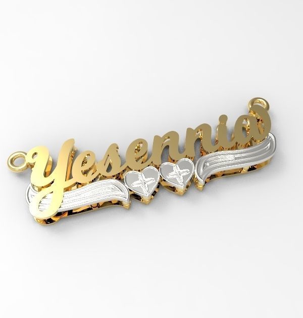 yasenniya name plate  3D print model_1
