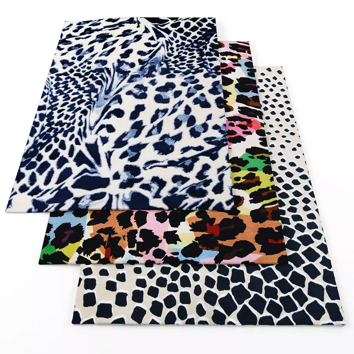 Rugs-1332 three animal rugs Low-poly 3D model_0
