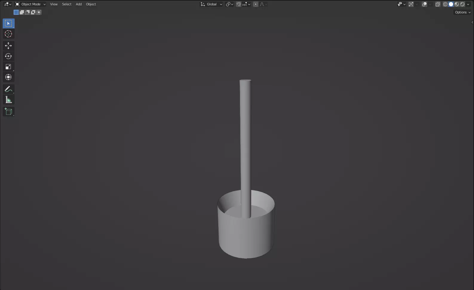 toilet brush 3D print model_0