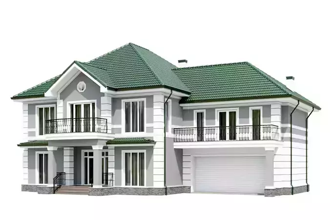 Residential house 2 storey 3D model