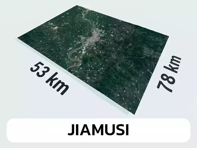 Jiamusi China City Landscape 3D Model