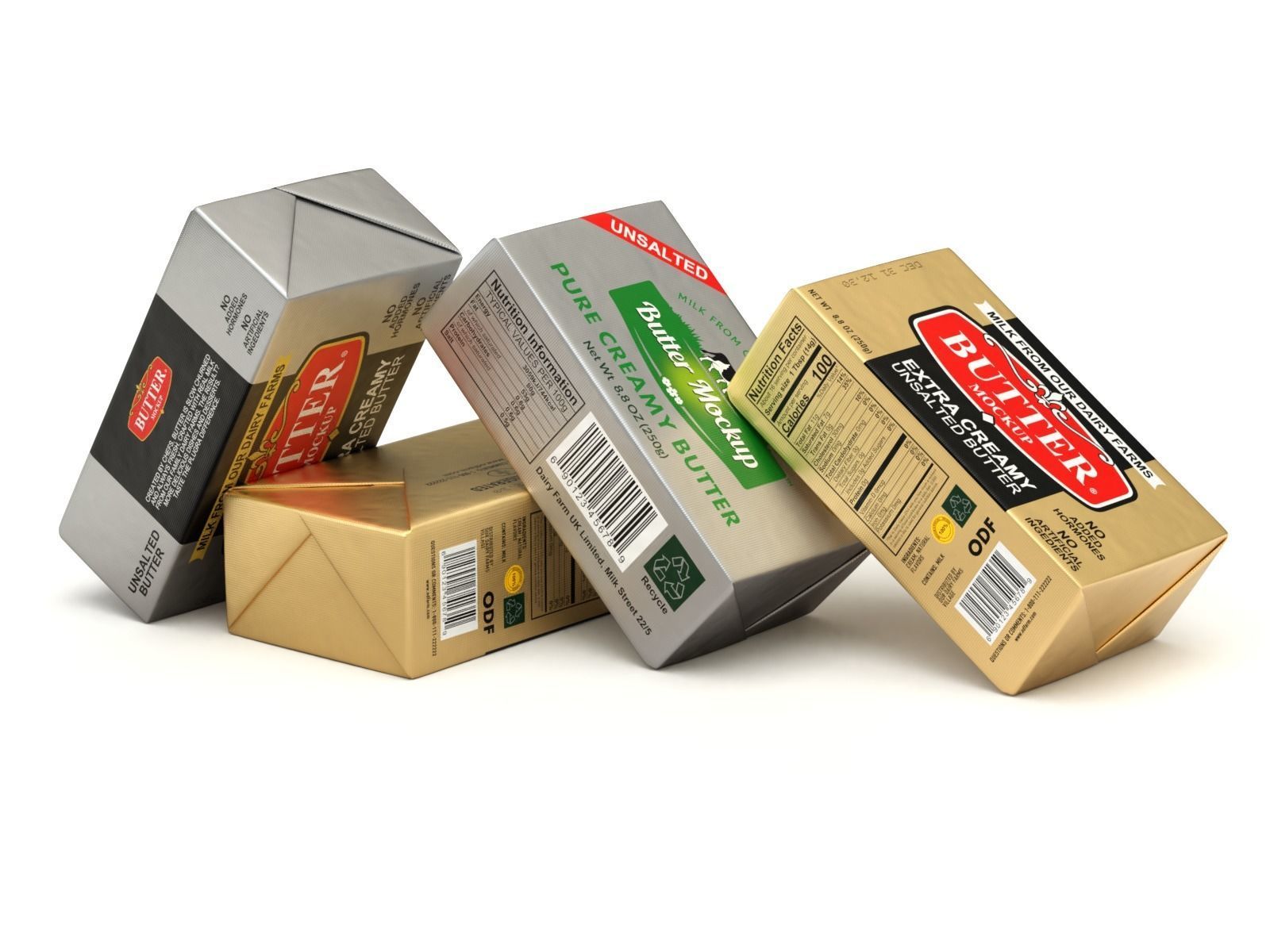 Butter pack 3D model_1