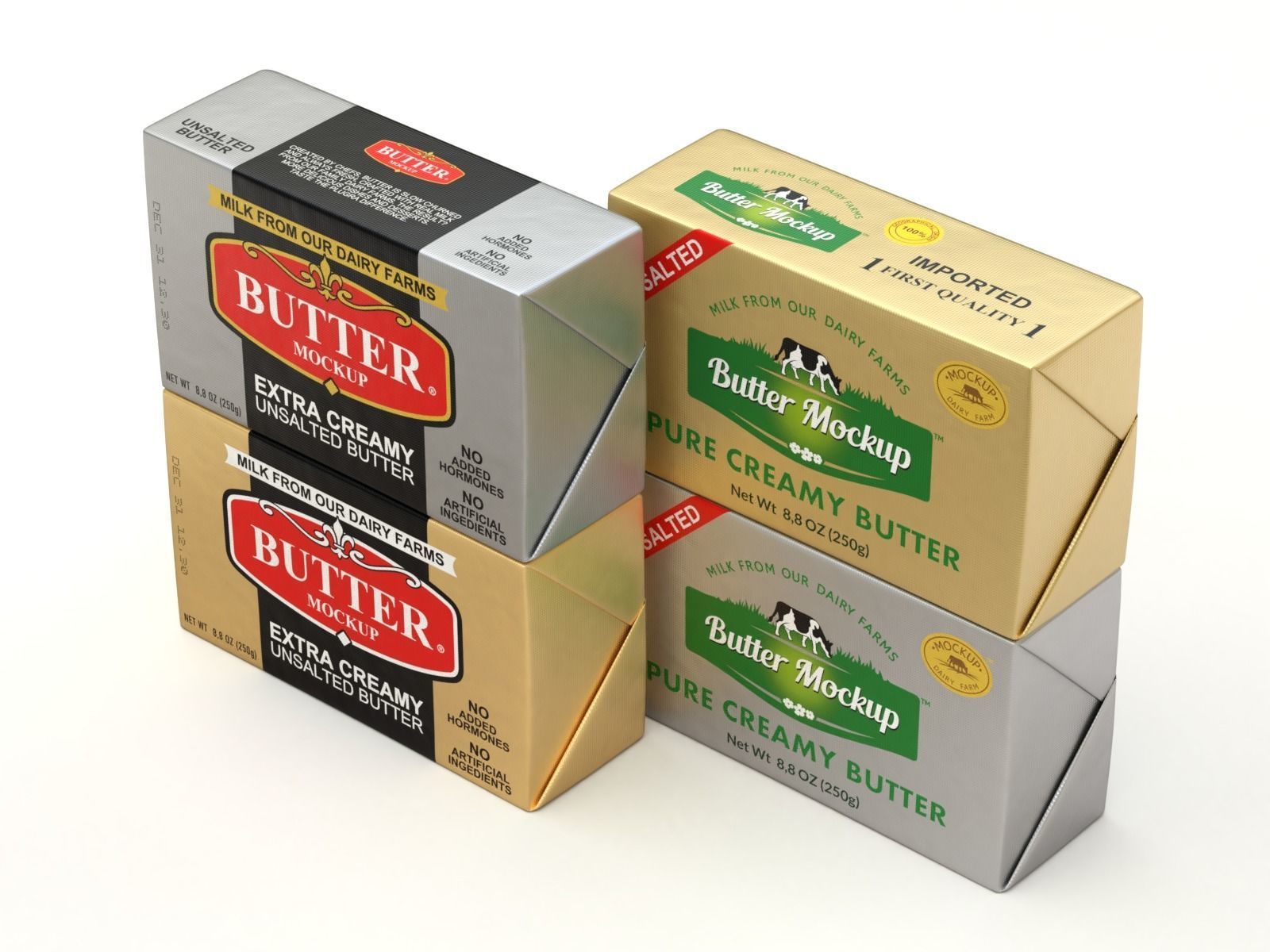 Butter pack 3D model_9