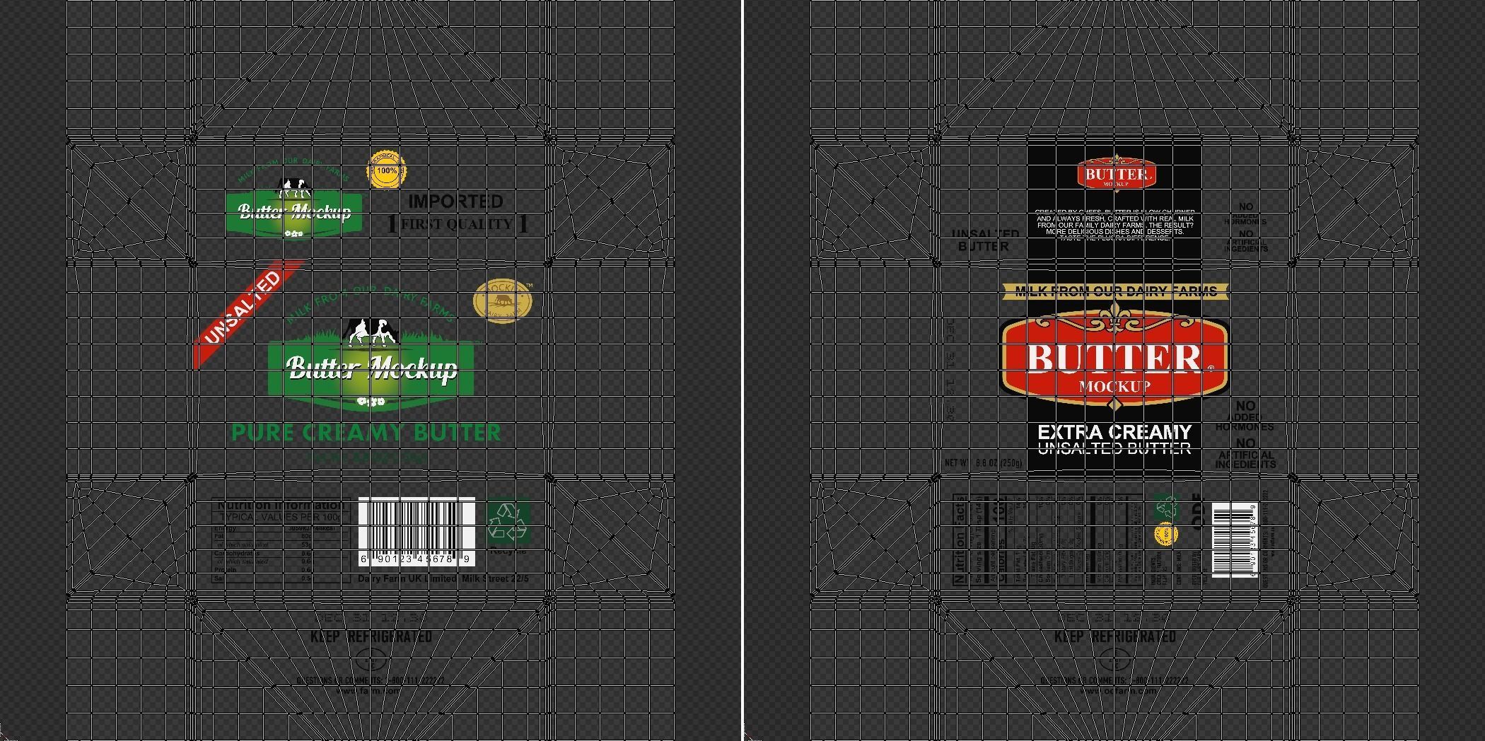 Butter pack 3D model_15