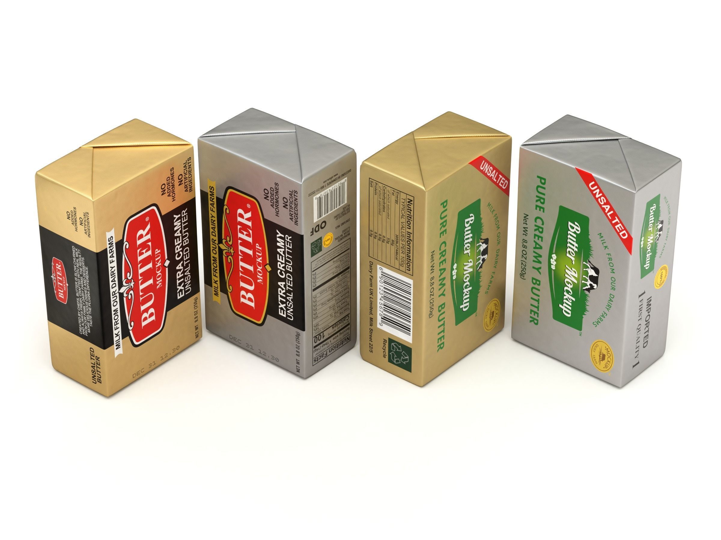 Butter pack 3D model_5