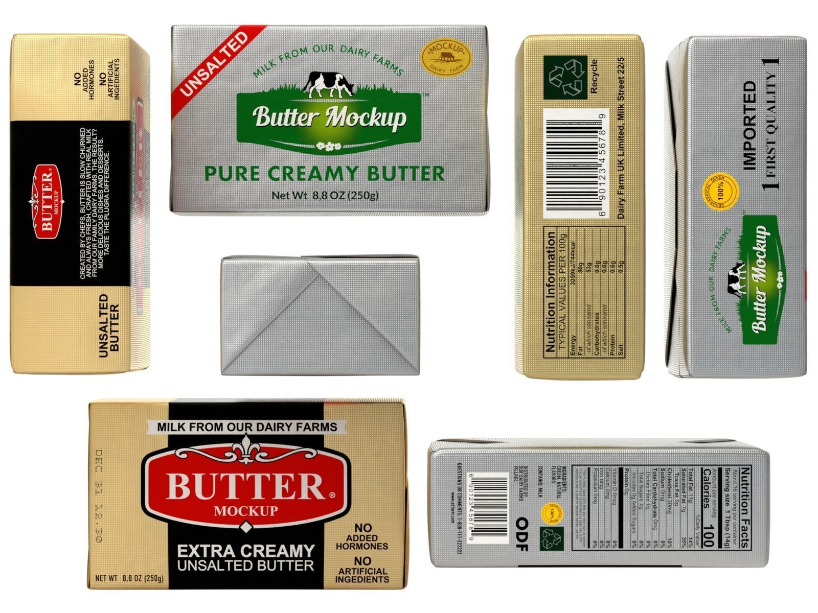 Butter pack 3D model_8