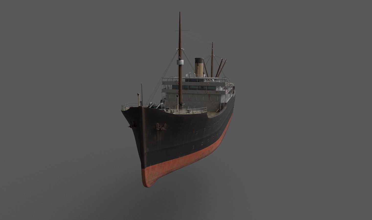 RMS Empress of India 1890 Low-poly 3D model_2