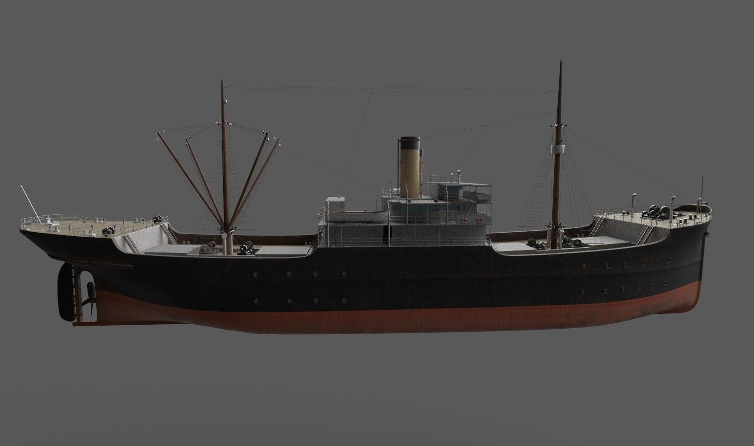RMS Empress of India 1890 Low-poly 3D model_4