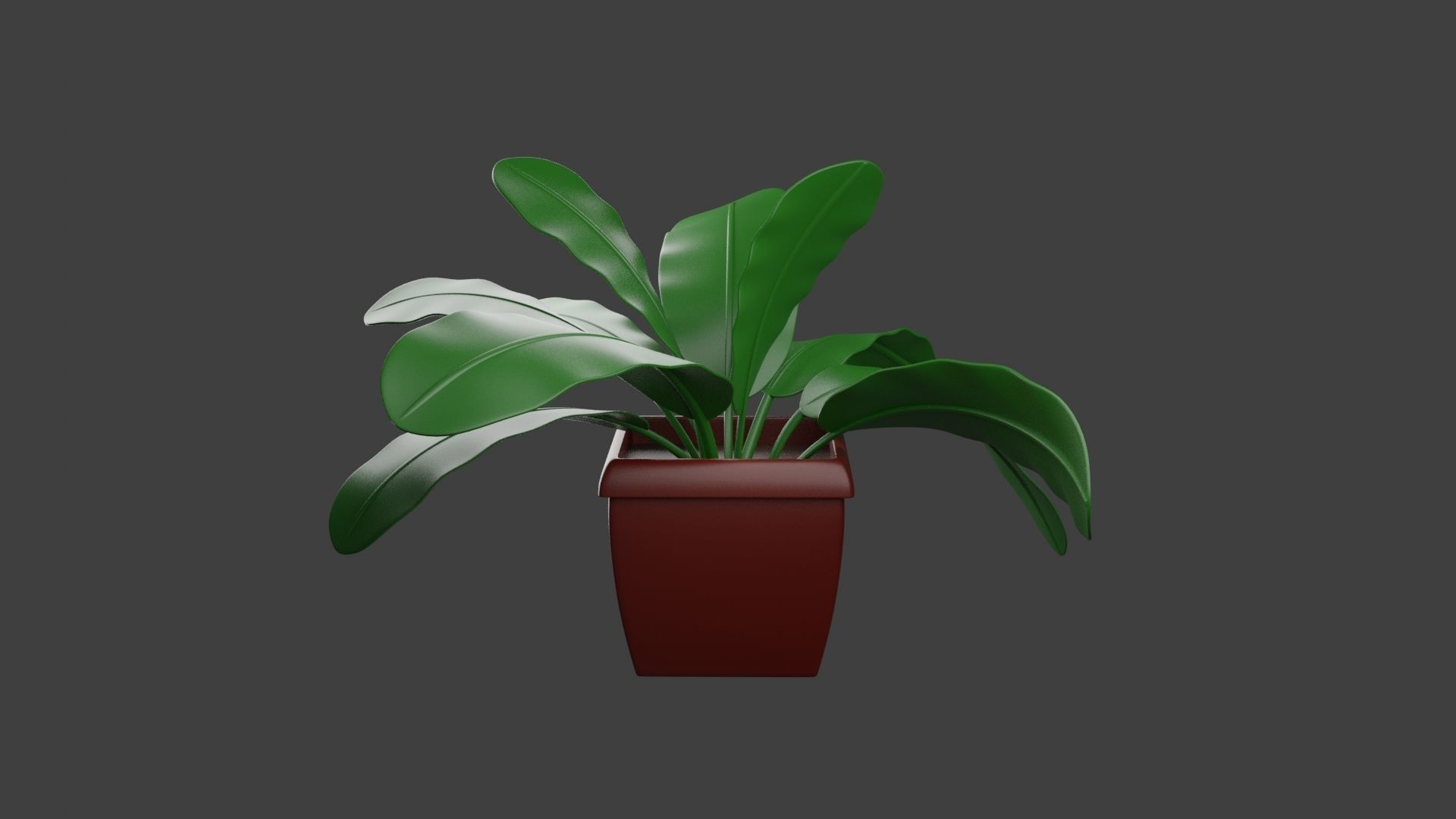 Houseplant 3D Model plant in pot 3D print model_1