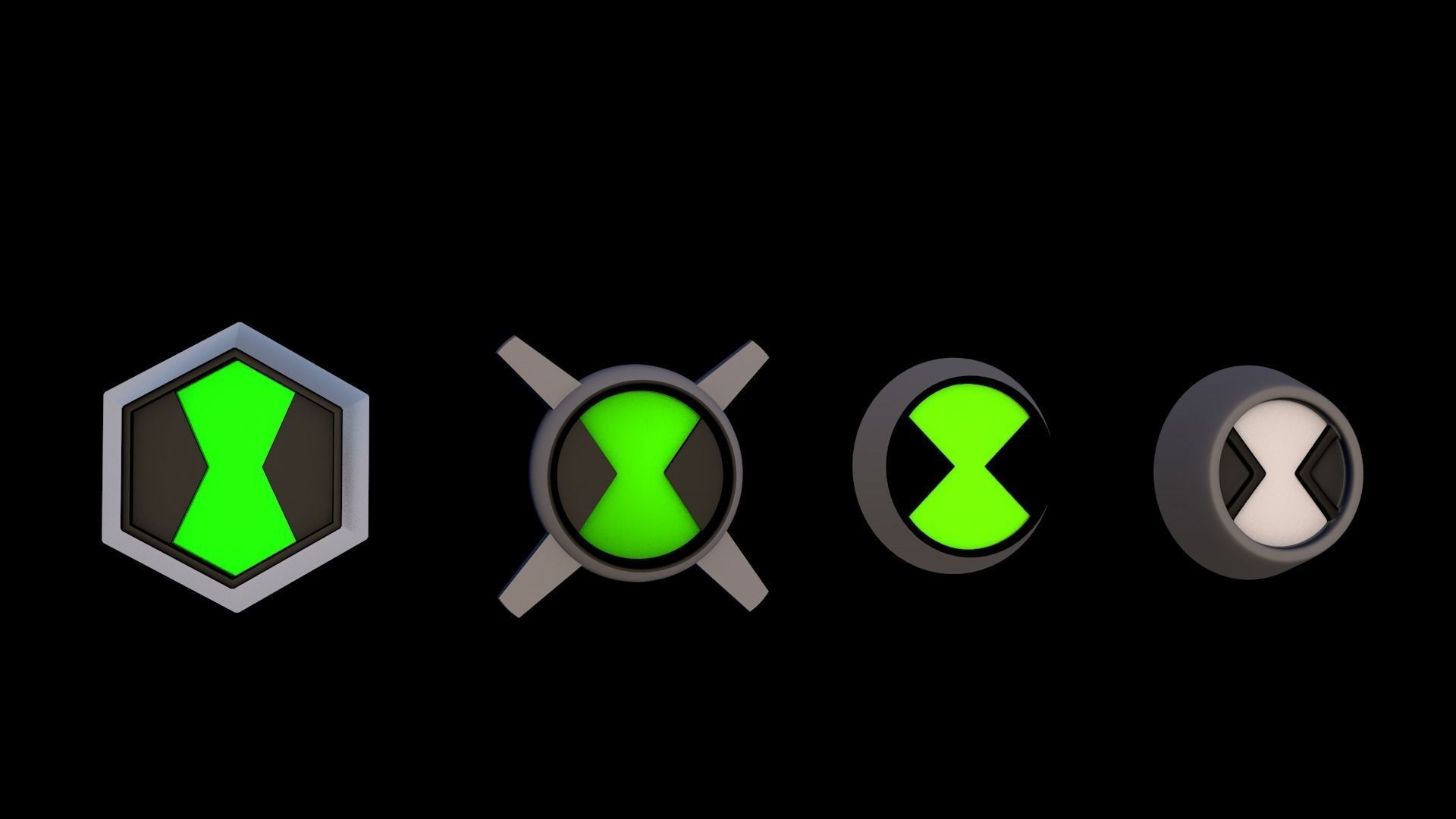 Ben 10 Omnitrix Badges - 3d Printable STL 3D print model_8