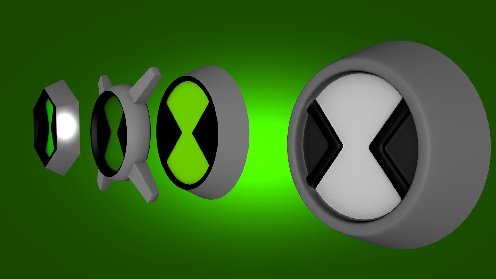 Ben 10 Omnitrix Badges - 3d Printable STL 3D print model_14