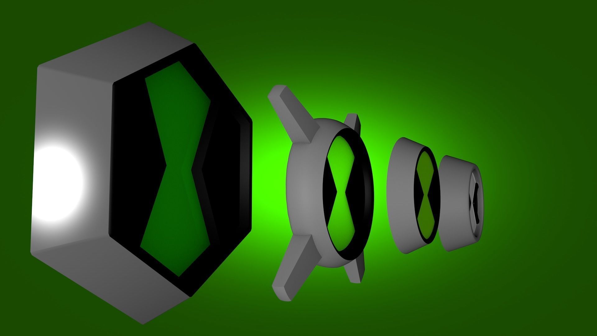 Ben 10 Omnitrix Badges - 3d Printable STL 3D print model_13