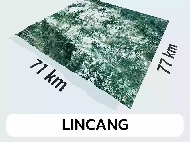 Lincang China City Landscape 3D Model